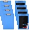 4-Pack Blue Magnetic Clipboards – 9×12.5 in Letter Size, Low Profile for Office & Home